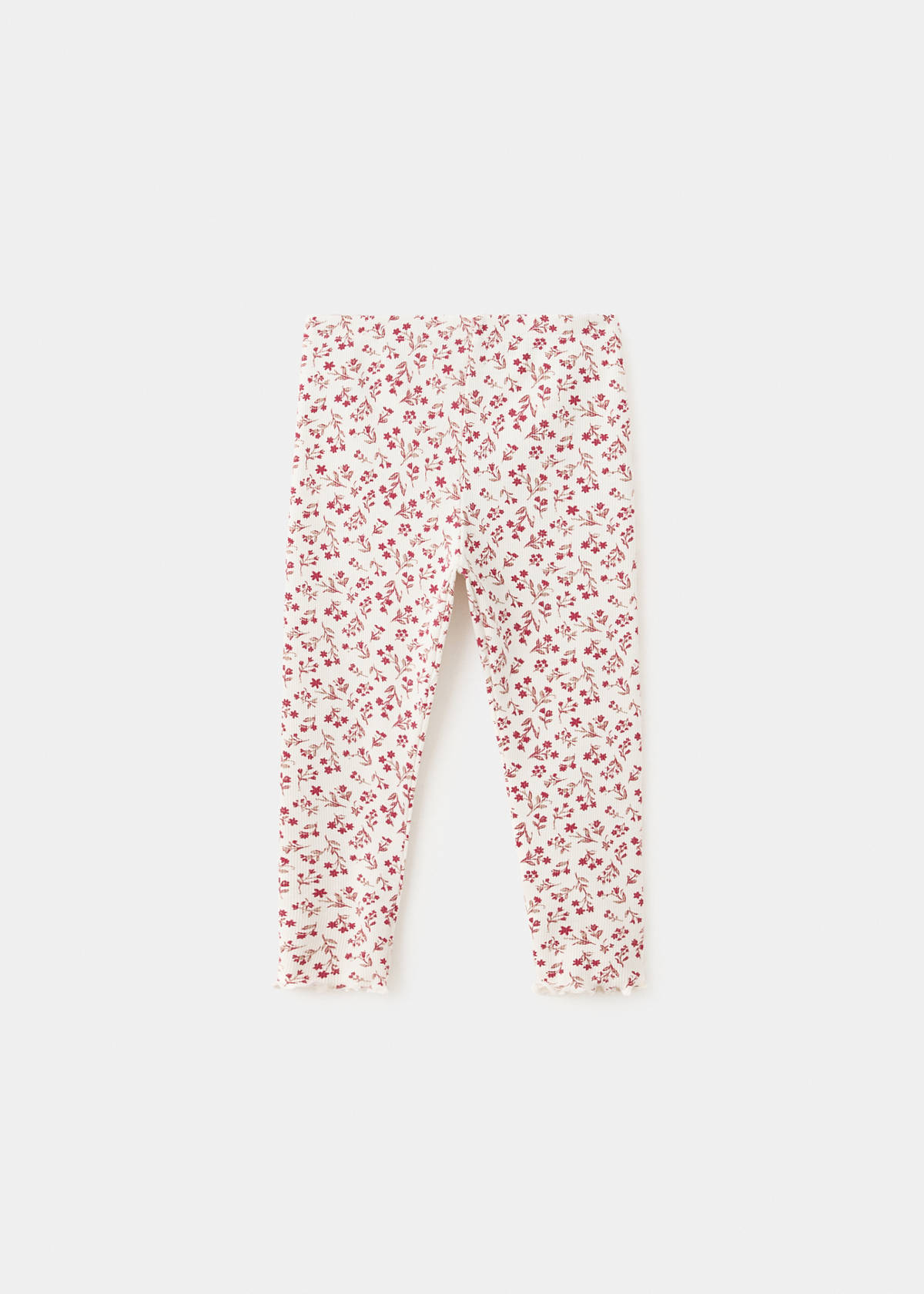 Ribbed floral leggings — Off White