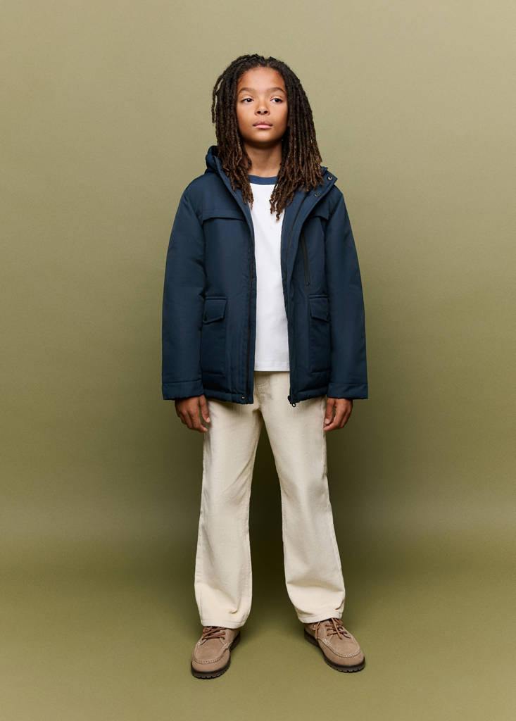 Pocket quilted jacket — Navy