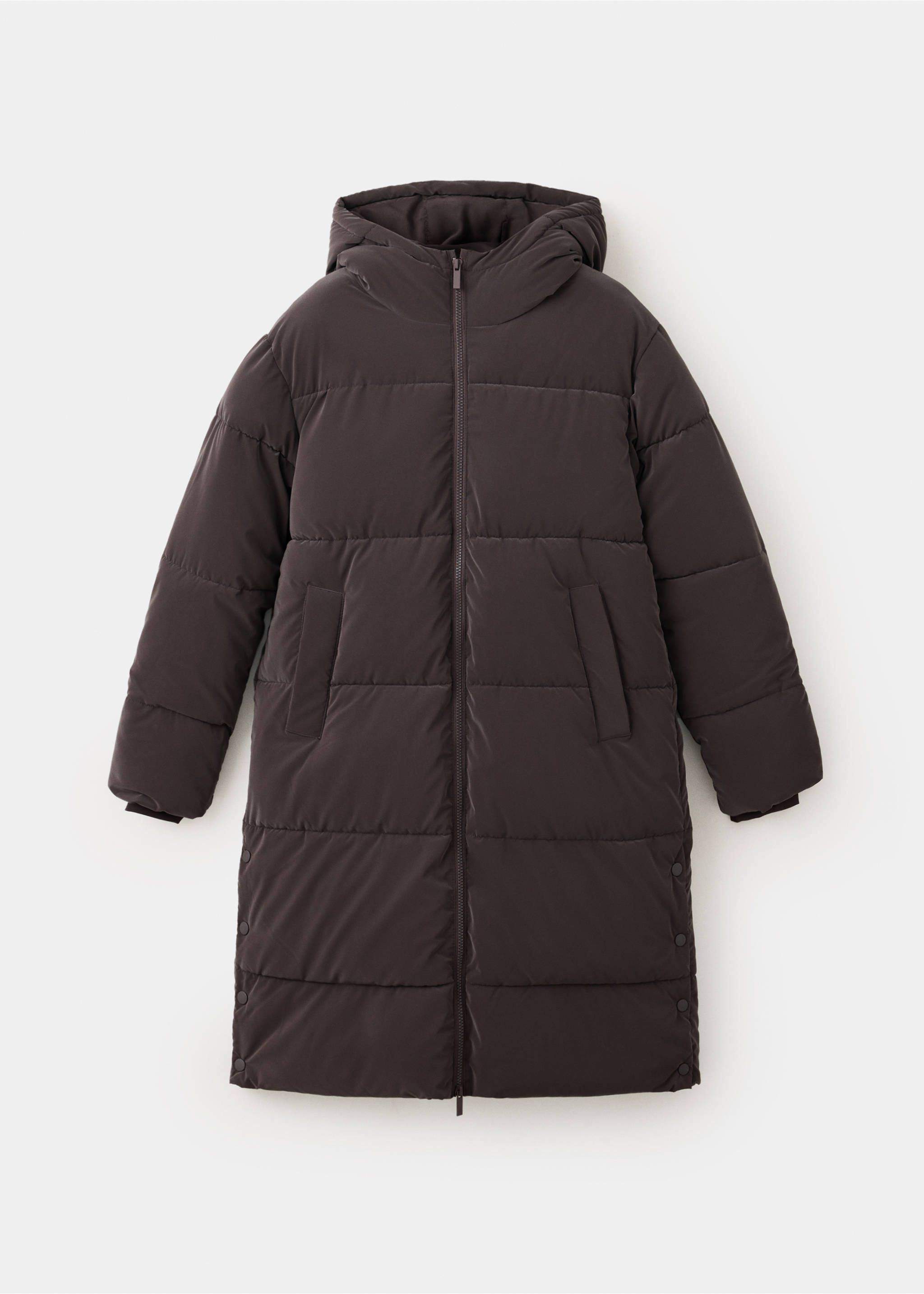 Anorak long capuche amovible - Article sans modèle, Marron. Ref: 37047114-00.