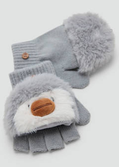 Penguin mitten gloves — Grey 2