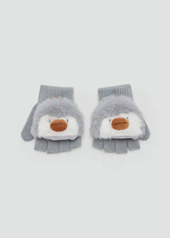 Penguin mitten gloves — Grey 1
