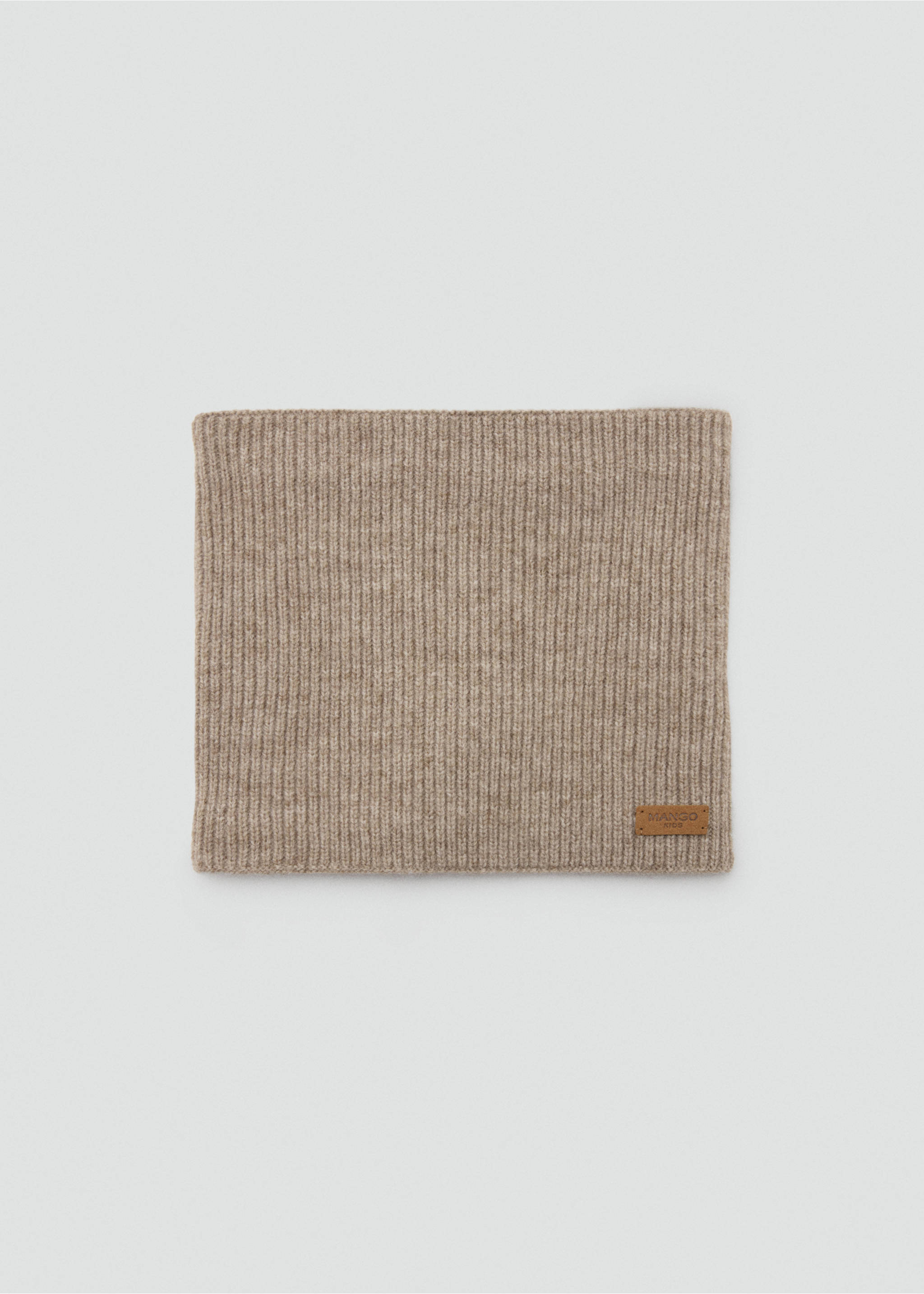 Ribbed scarf with relief logo - Article without model, Sand. Ref: 37047118-00.