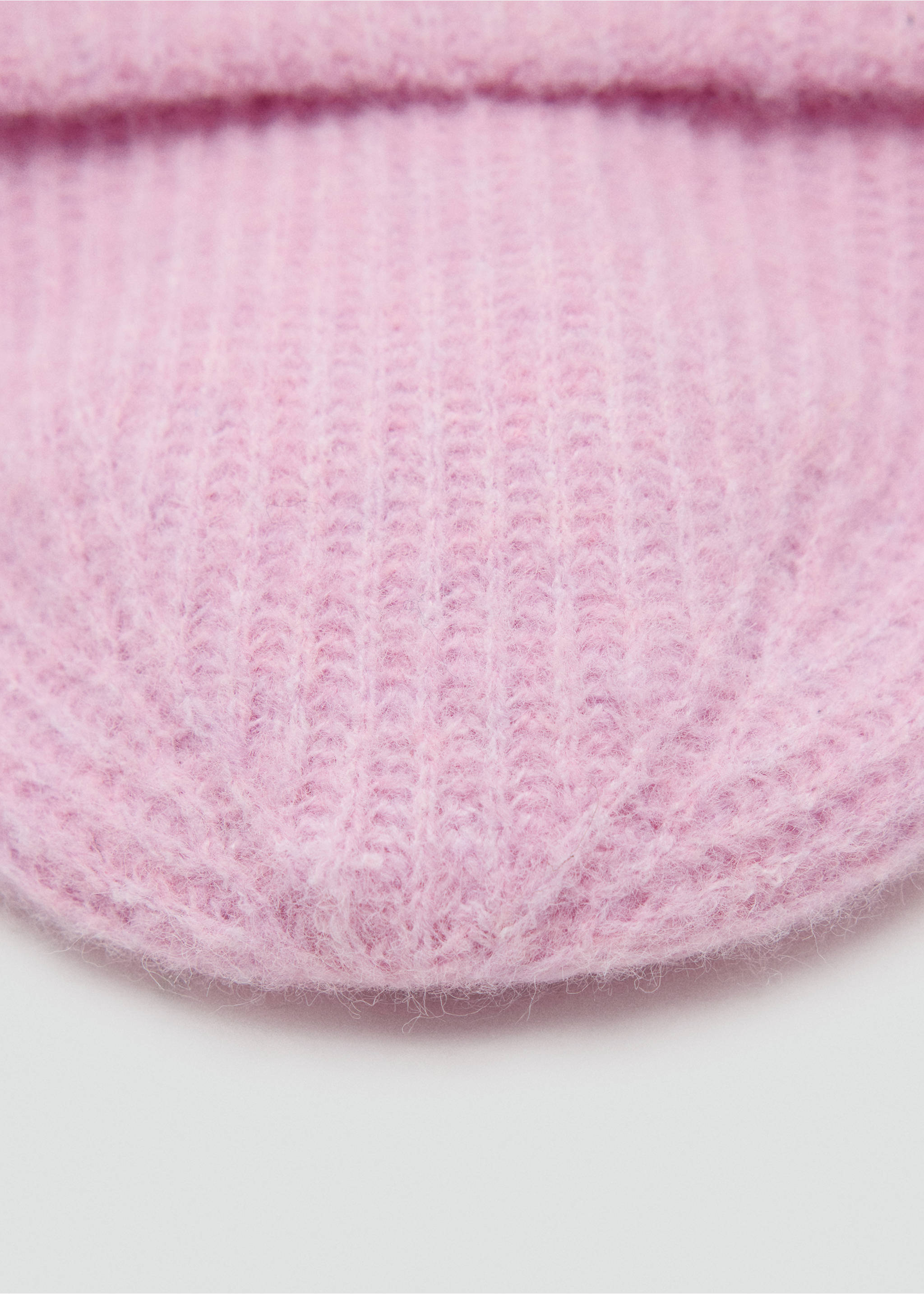 Rib-knit cap - Details of the article 1, Pink. Ref: 37047119-00.