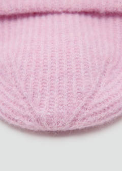 Rib-knit cap — Pink 3