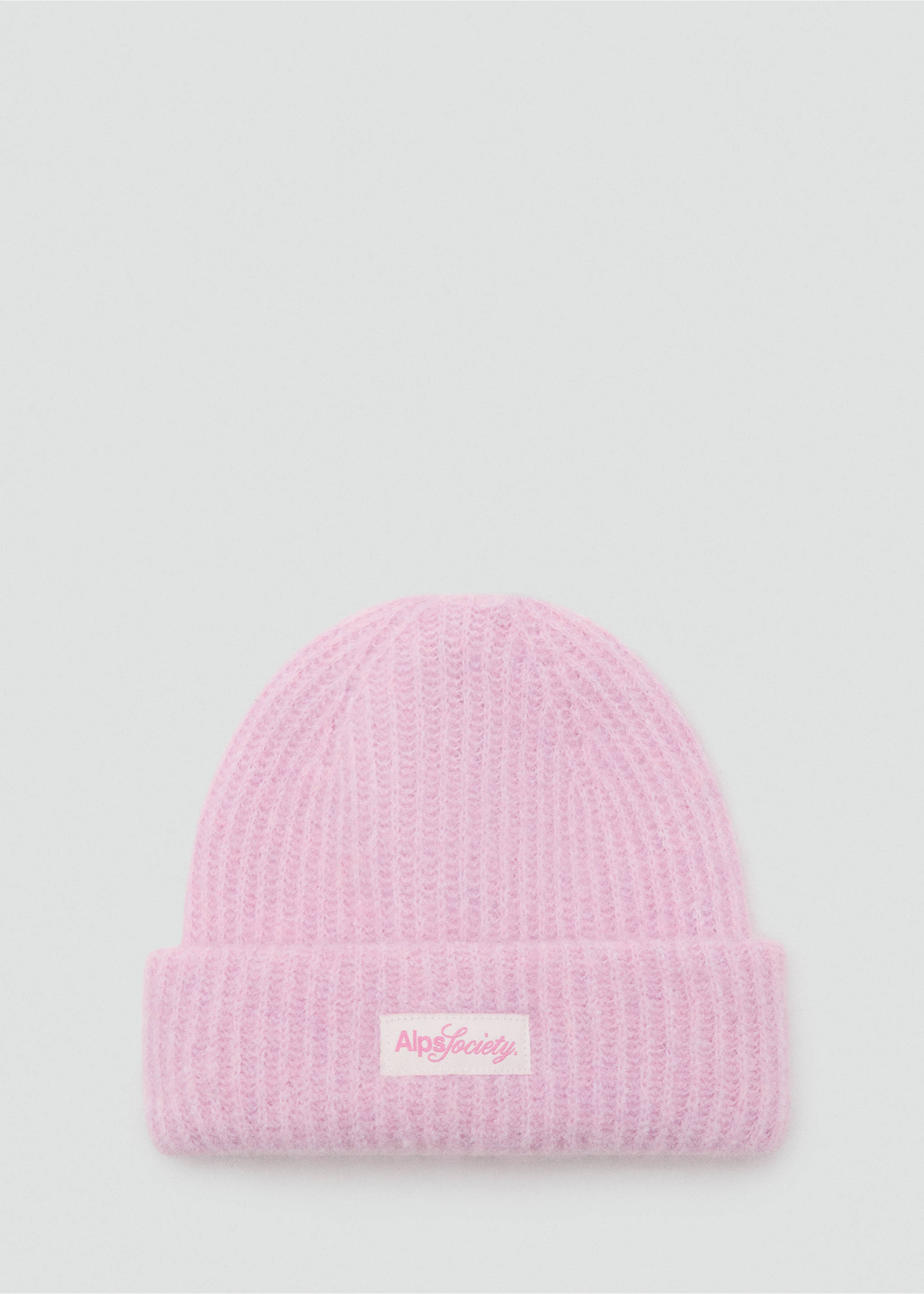 Rib-knit cap - Article without model, Pink. Ref: 37047119-00.