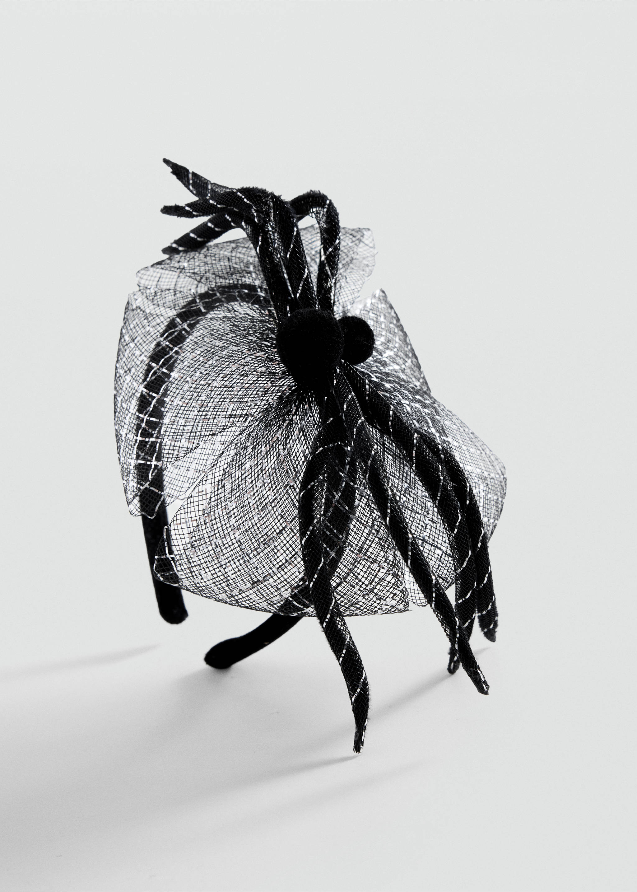 Halloween spider tulle headband - Details of the article 1, Black. Ref: 37047121-00.