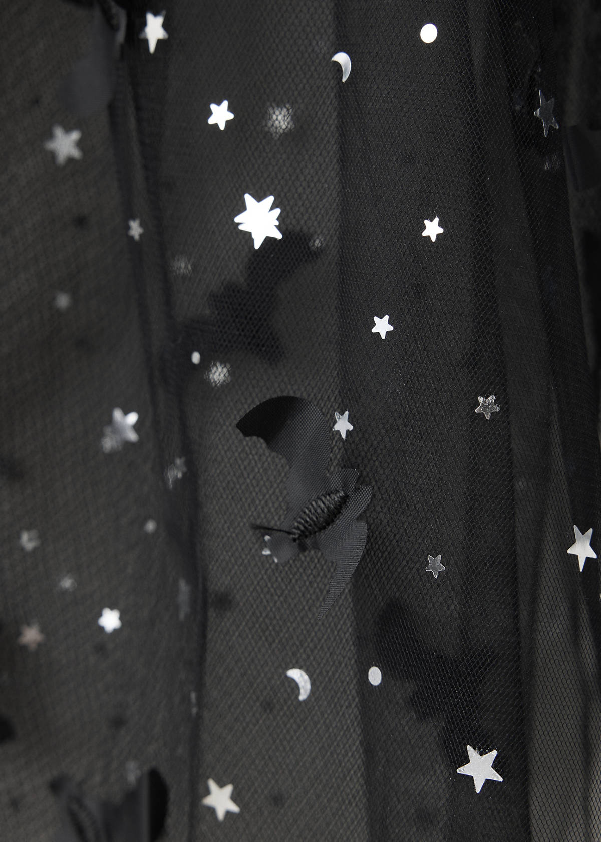 Halloween bat tulle cape — Black
