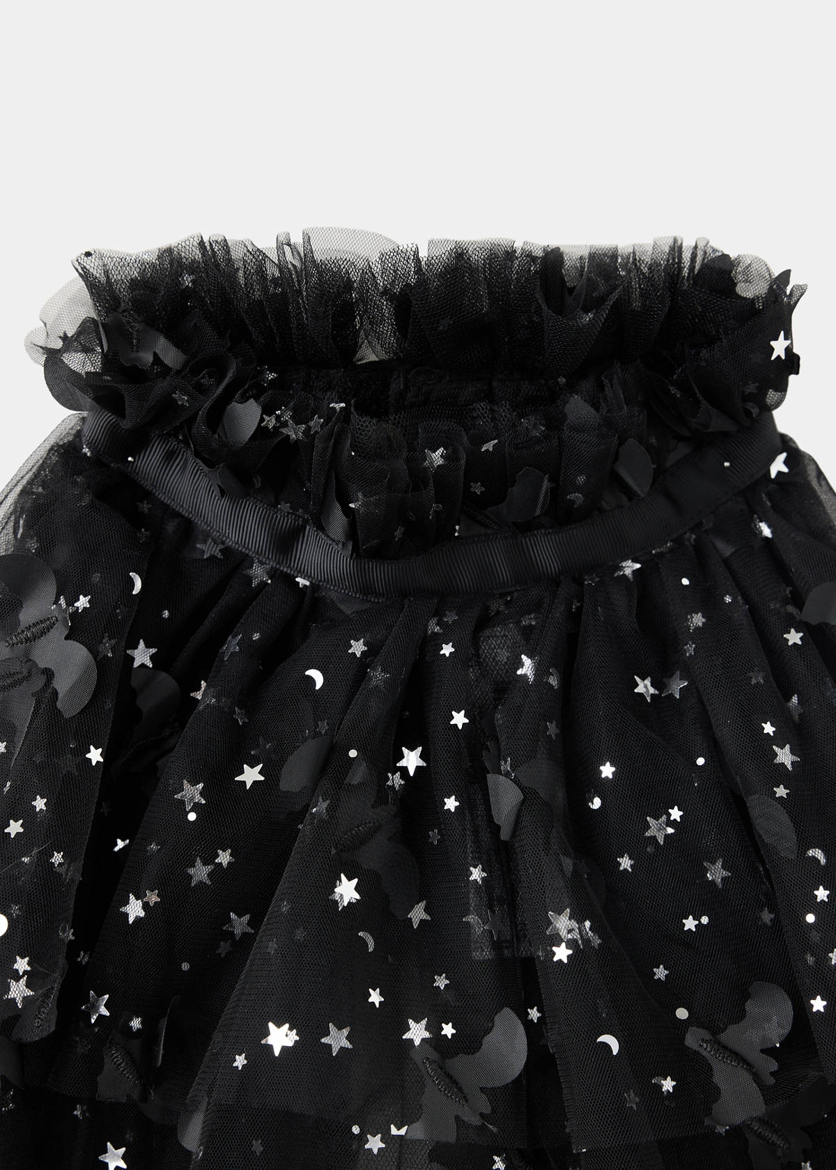 Halloween bat tulle cape — Black