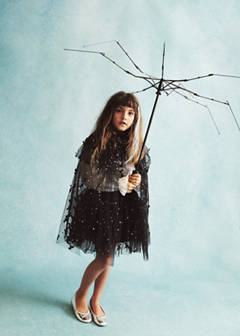 Halloween bat tulle cape — Black 1