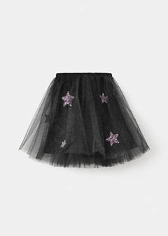 Halloween star tulle skirt — Black 2