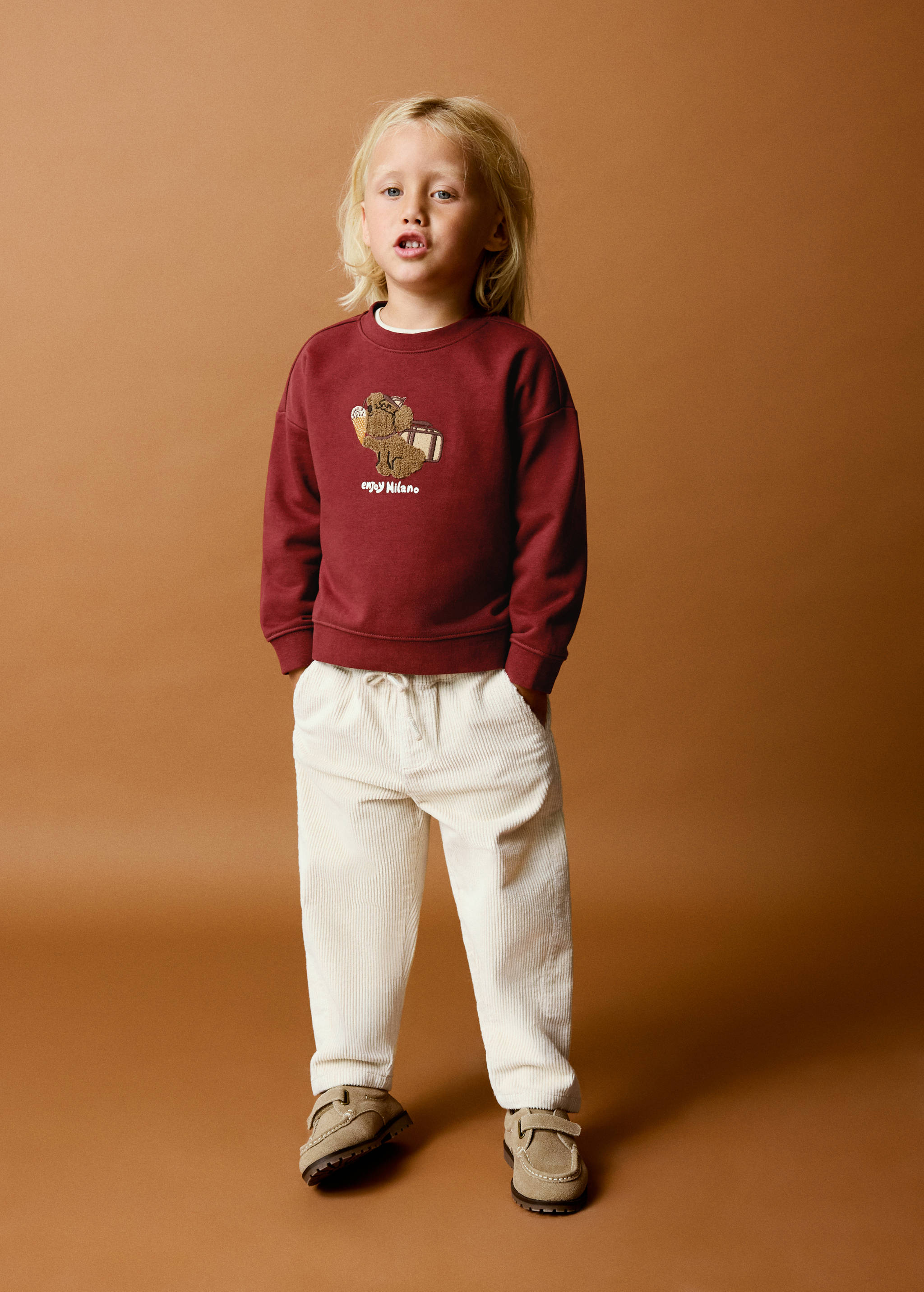 Cotton corduroy trousers - General plane