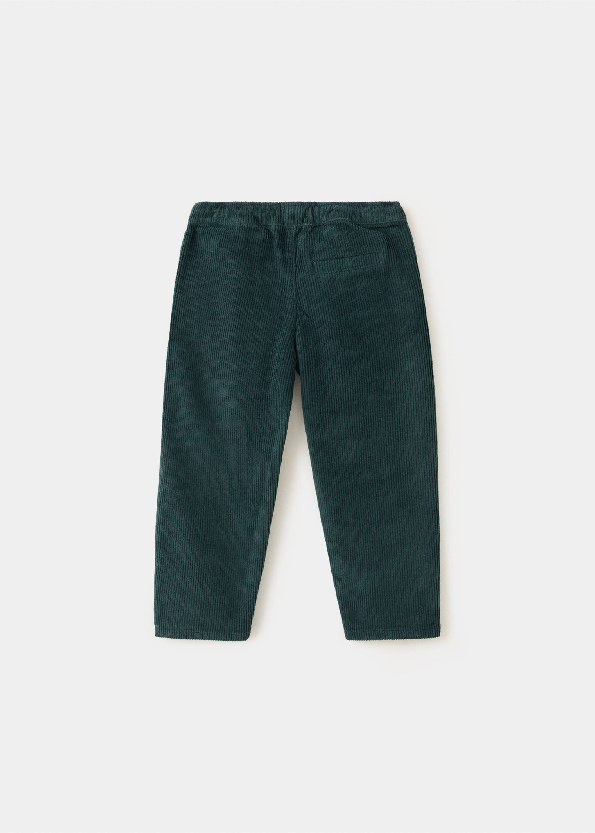 Dark green corduroy trousers, shown from the back., Petrol Blue. Ref: 37047125-00.