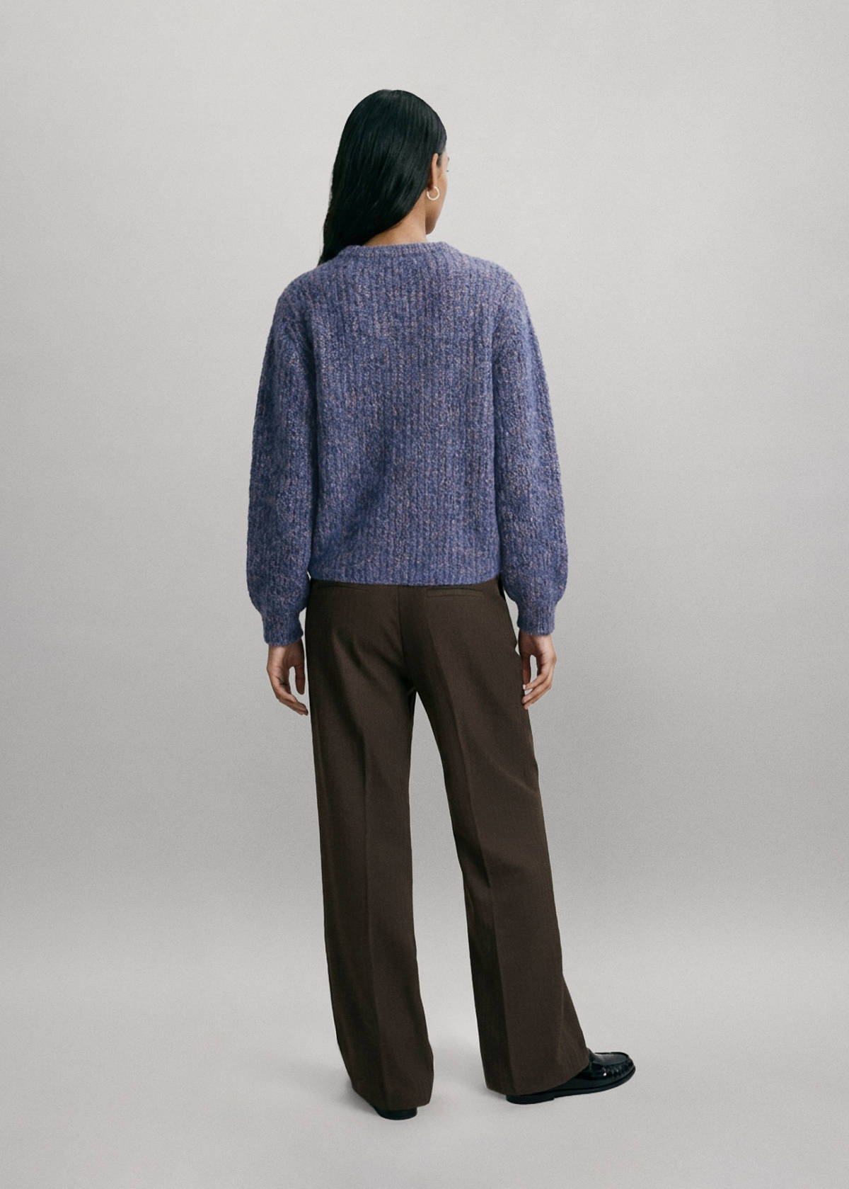 Straight-fit pleated trousers — Brown