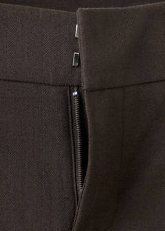 Straight-fit pleated trousers — Brown 4