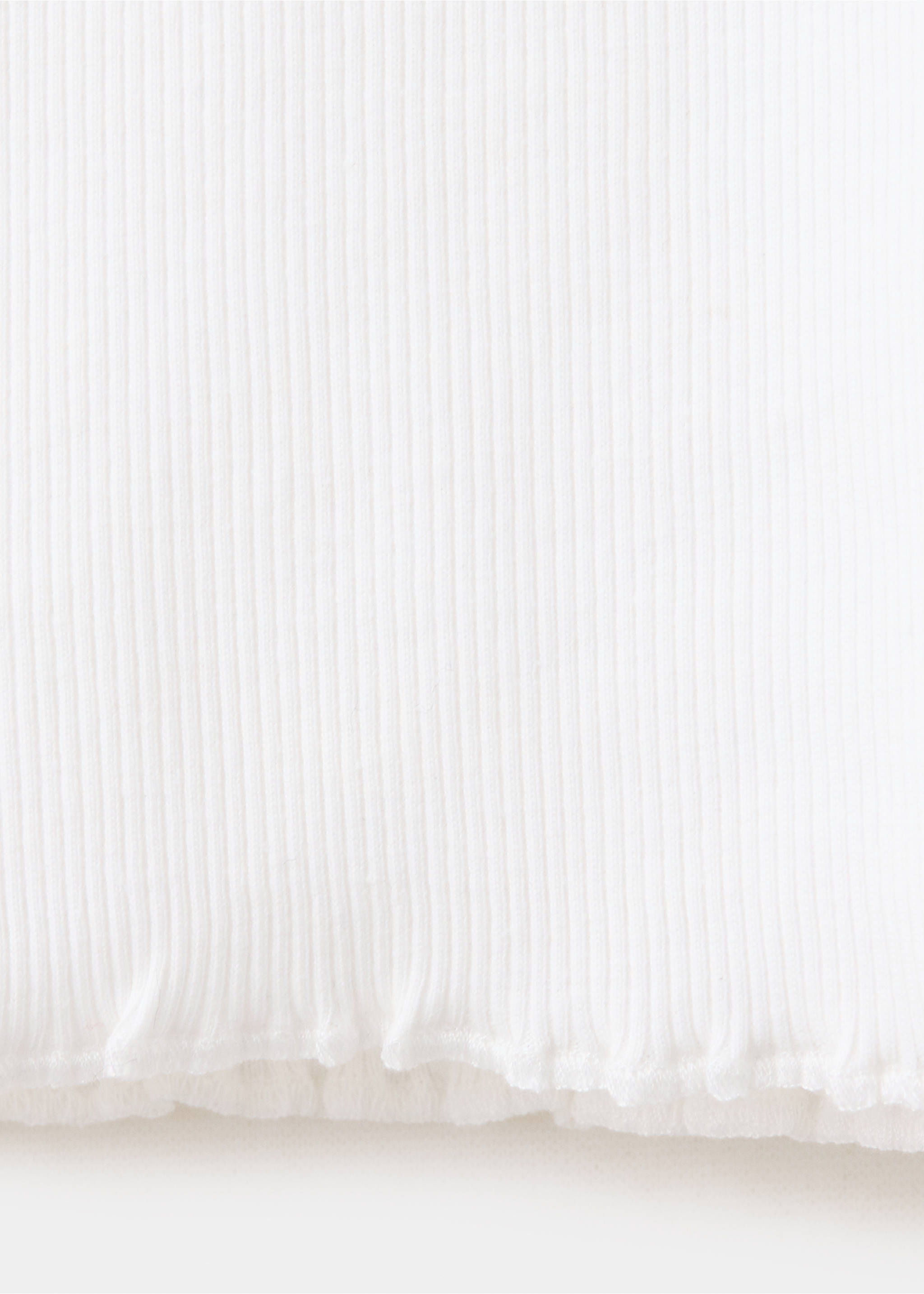 T-shirt coton côtelé - Détail de l'article 0, Blanc cassé. Ref: 37047130-00.