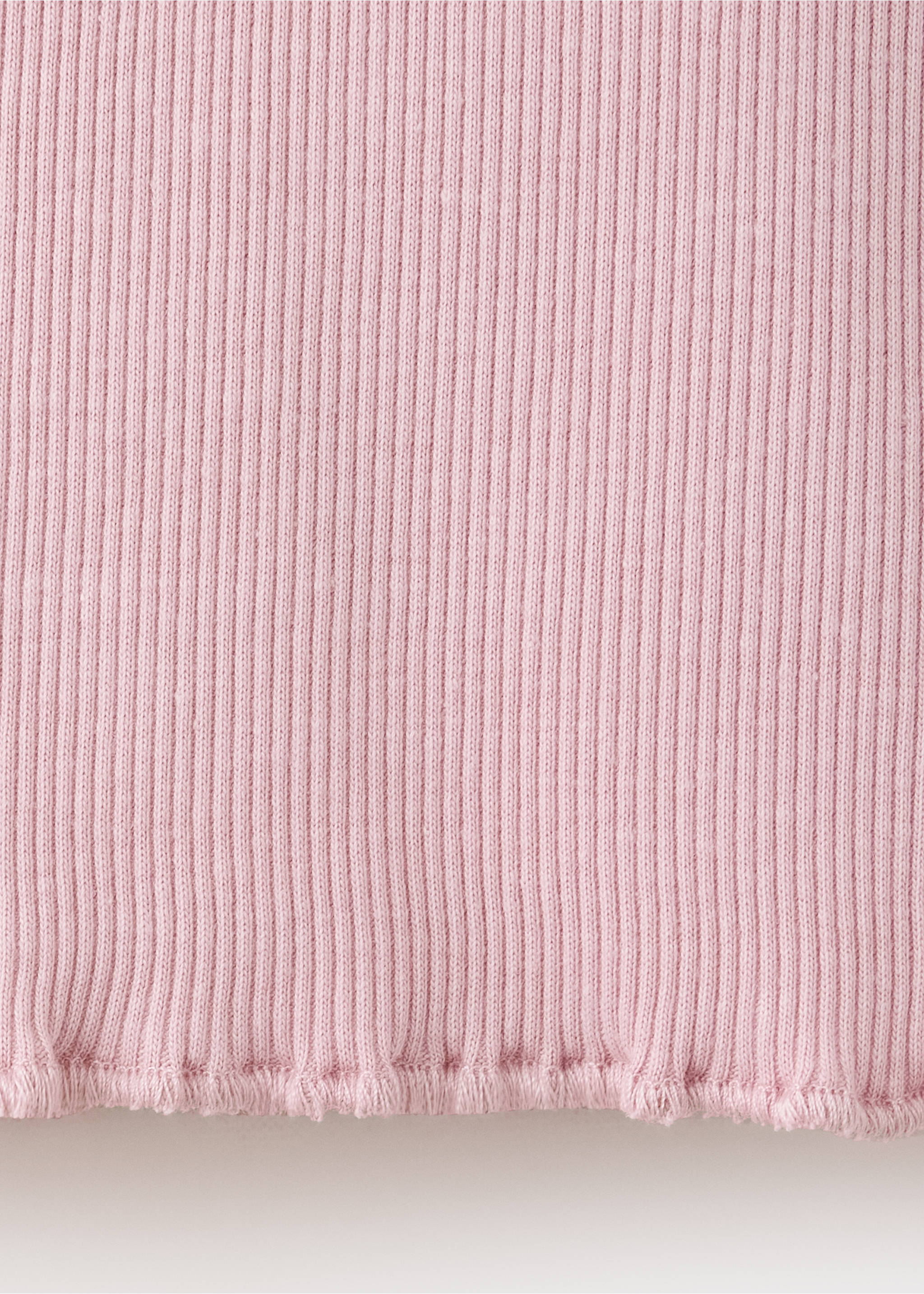T-shirt coton côtelé - Détail de l'article 0, Rose. Ref: 37047130-00.