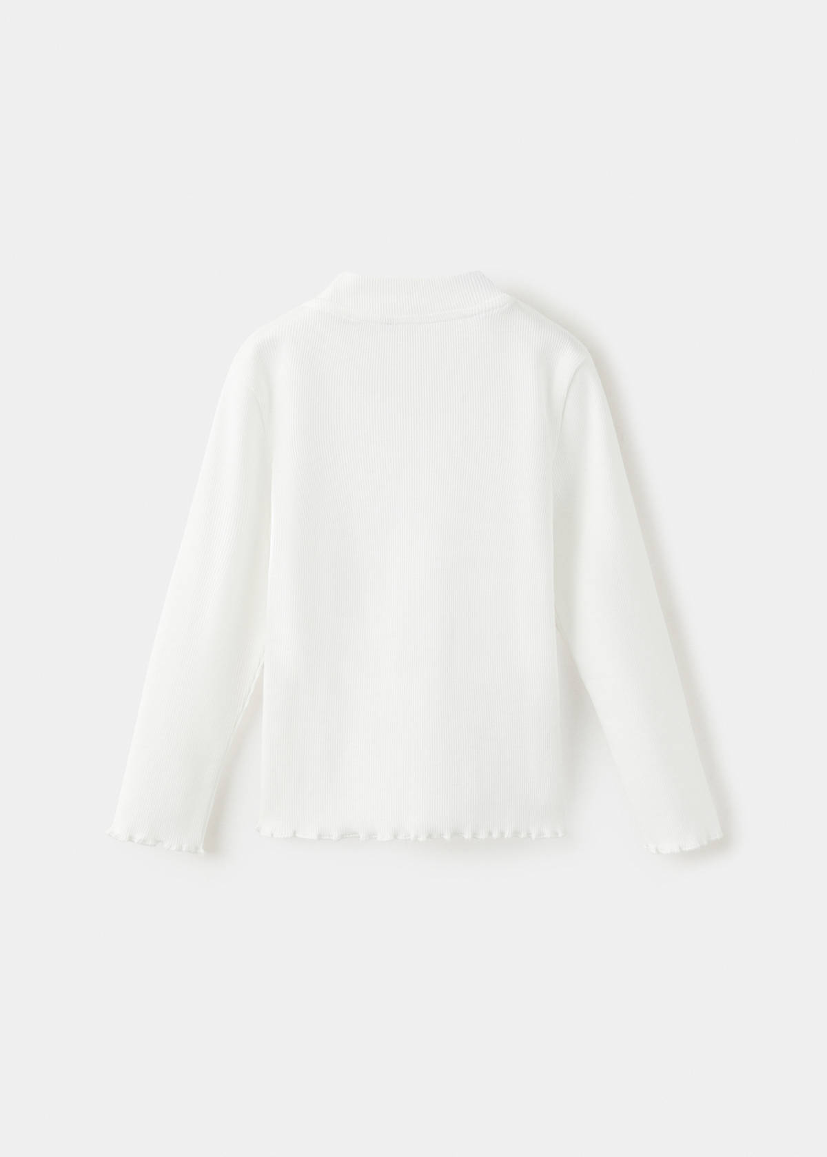 Ribbed T-shirt with wavy edges — Off White