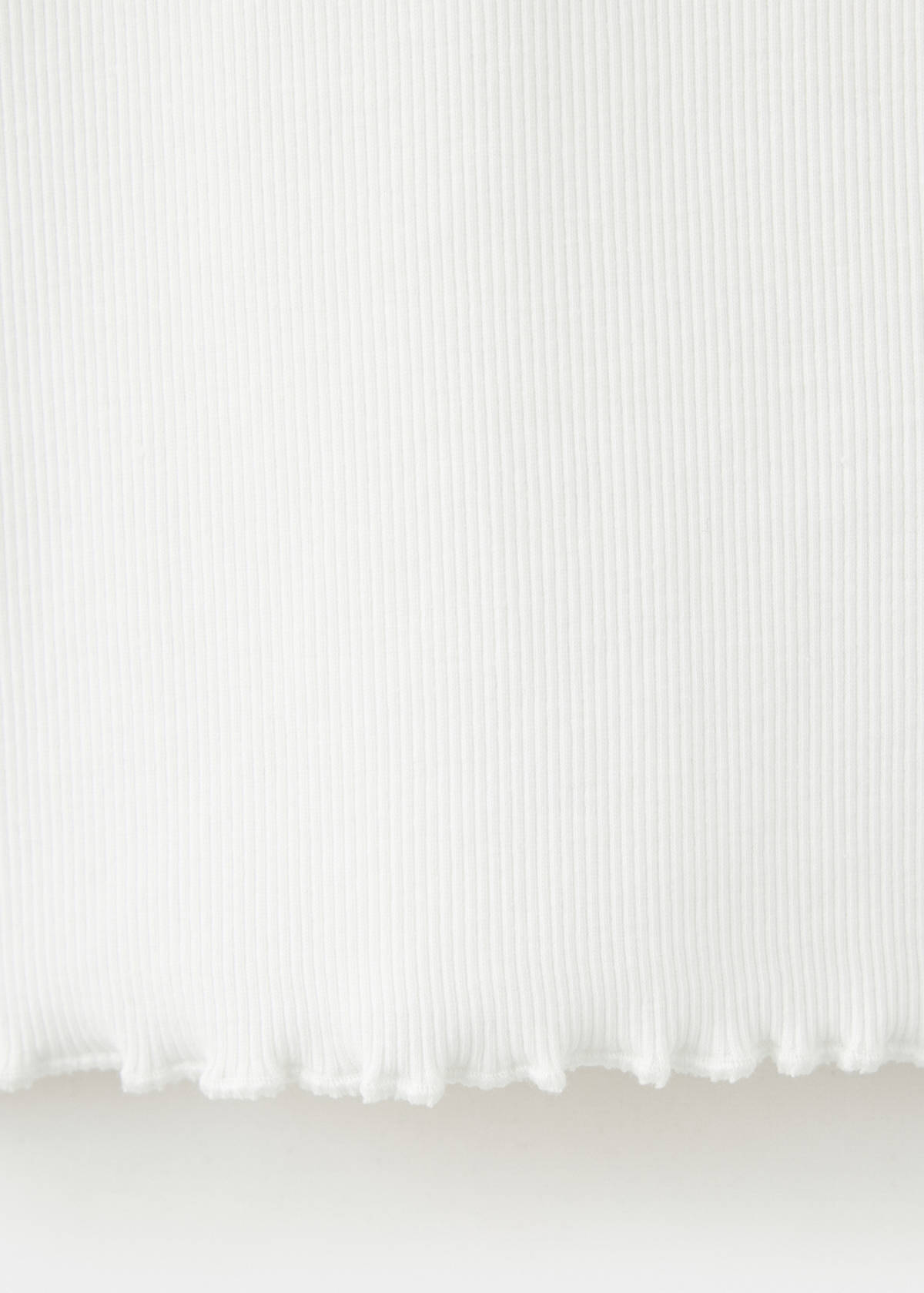 Ribbed T-shirt with wavy edges — Off White