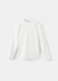 Ribbed T-shirt with wavy edges — Off White 3