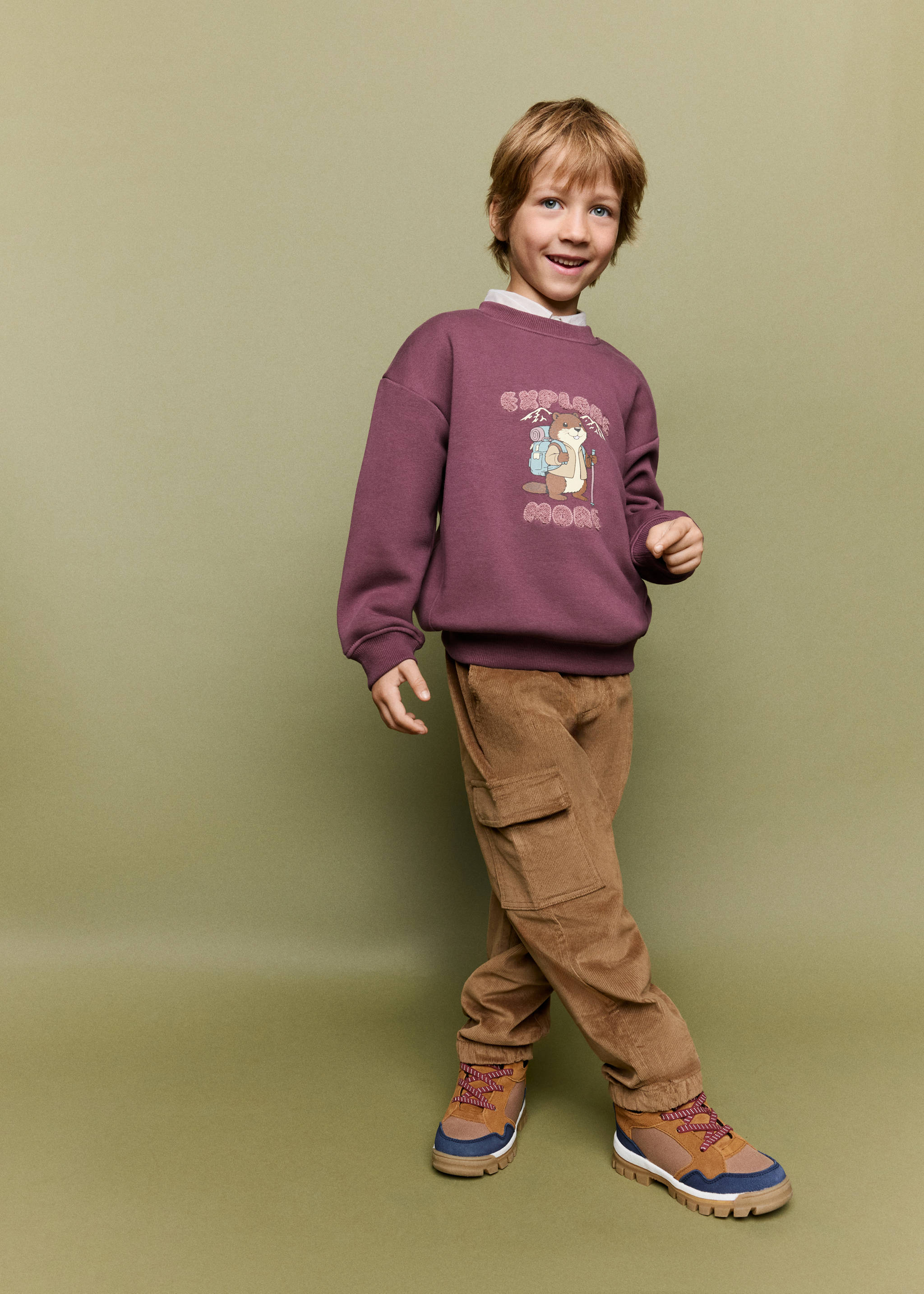 Printed cotton sweatshirt - General plane