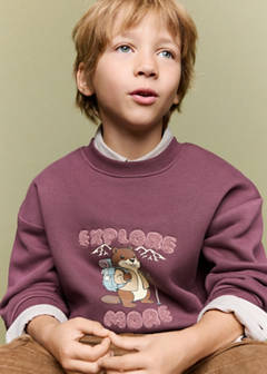 Printed cotton sweatshirt — Maroon 4