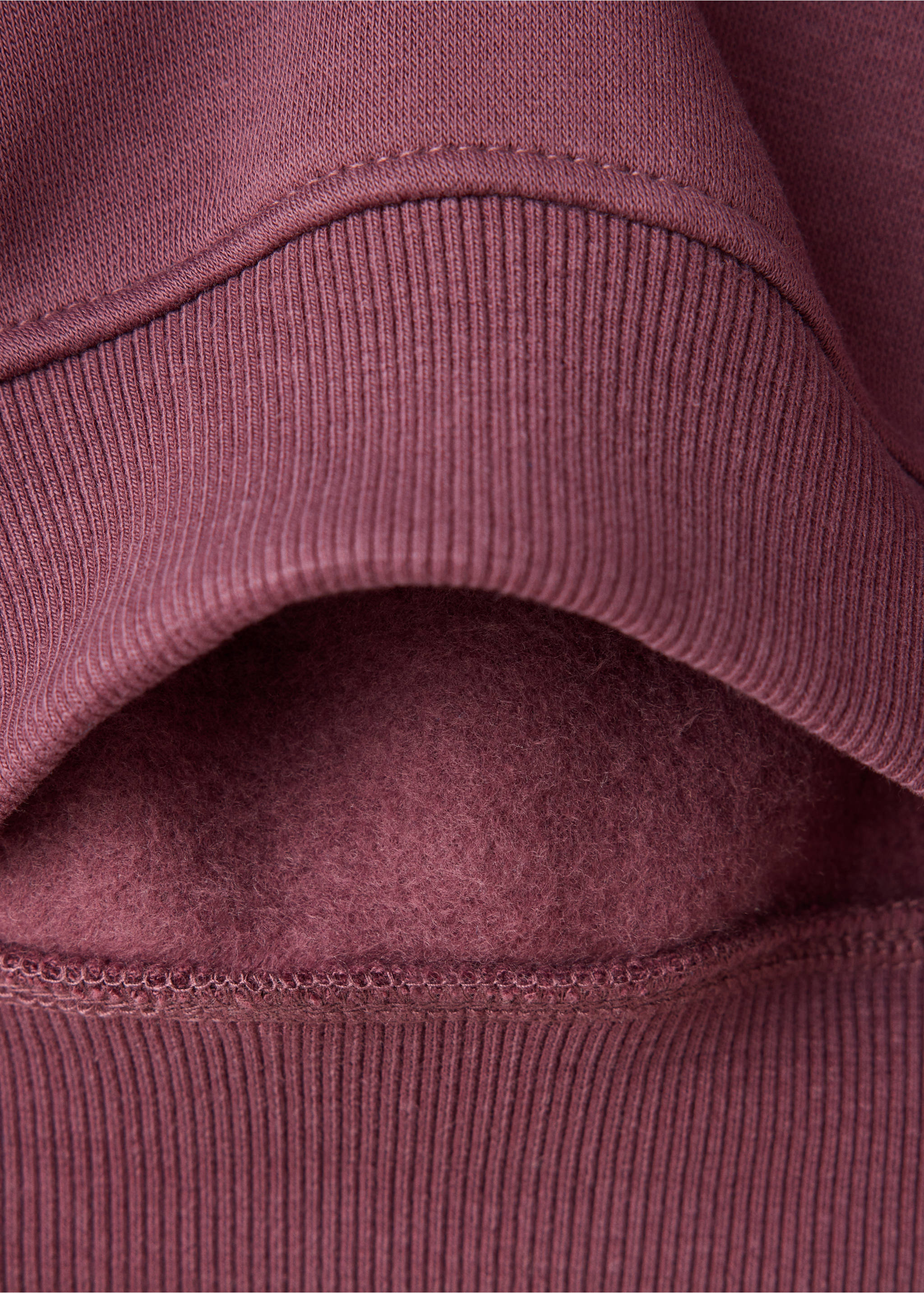 Gemustertes Baumwoll-Sweatshirt - Detail des Artikels 0, Granatrot. Ref: 37047132-00.