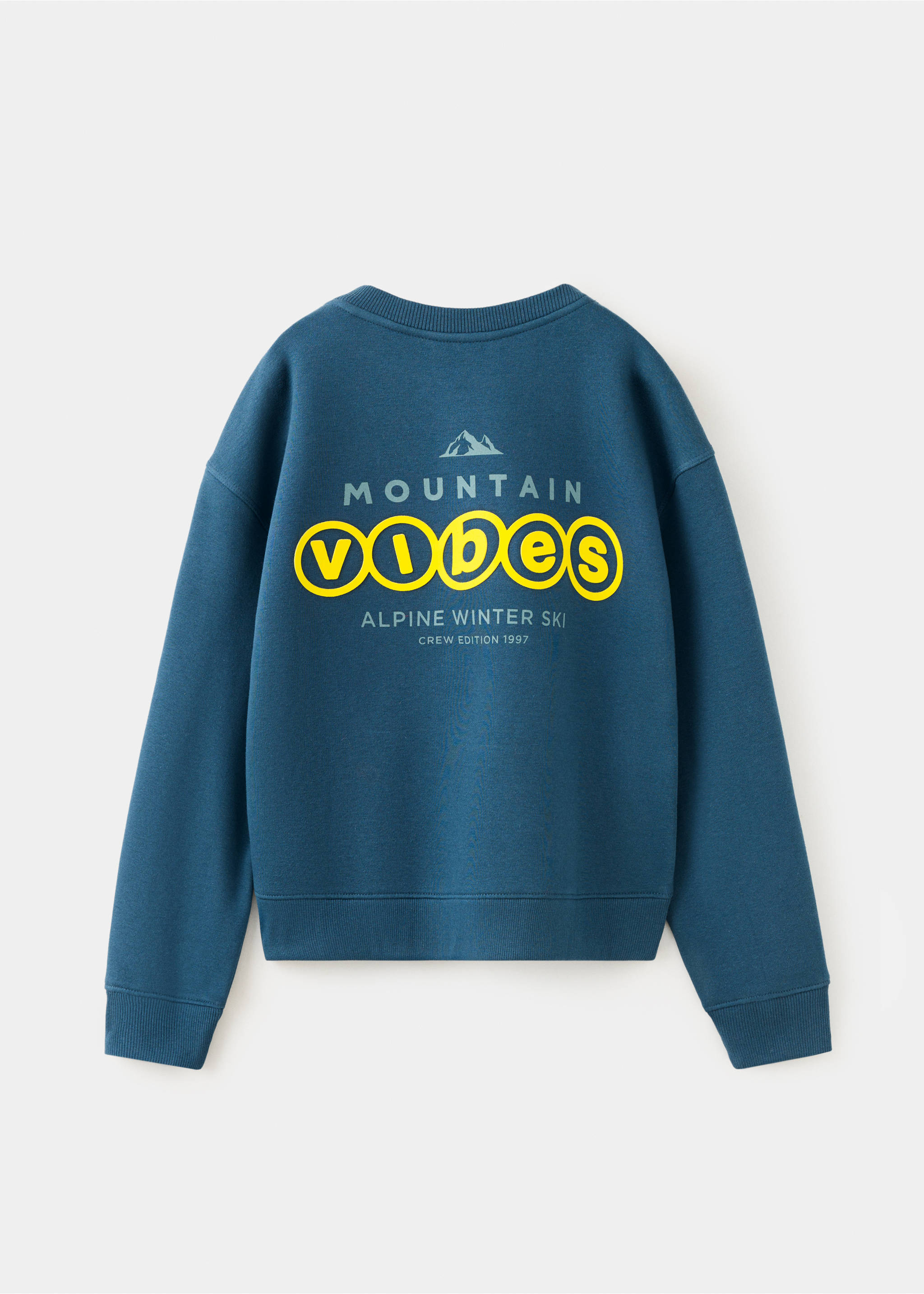 Printed cotton sweatshirt - Reverse of the article, Navy. Ref: 37047133-00.