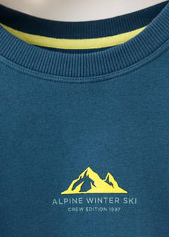 Printed cotton sweatshirt — Navy 2