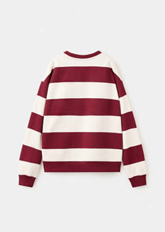 Striped cotton-blend sweatshirt — Maroon 6