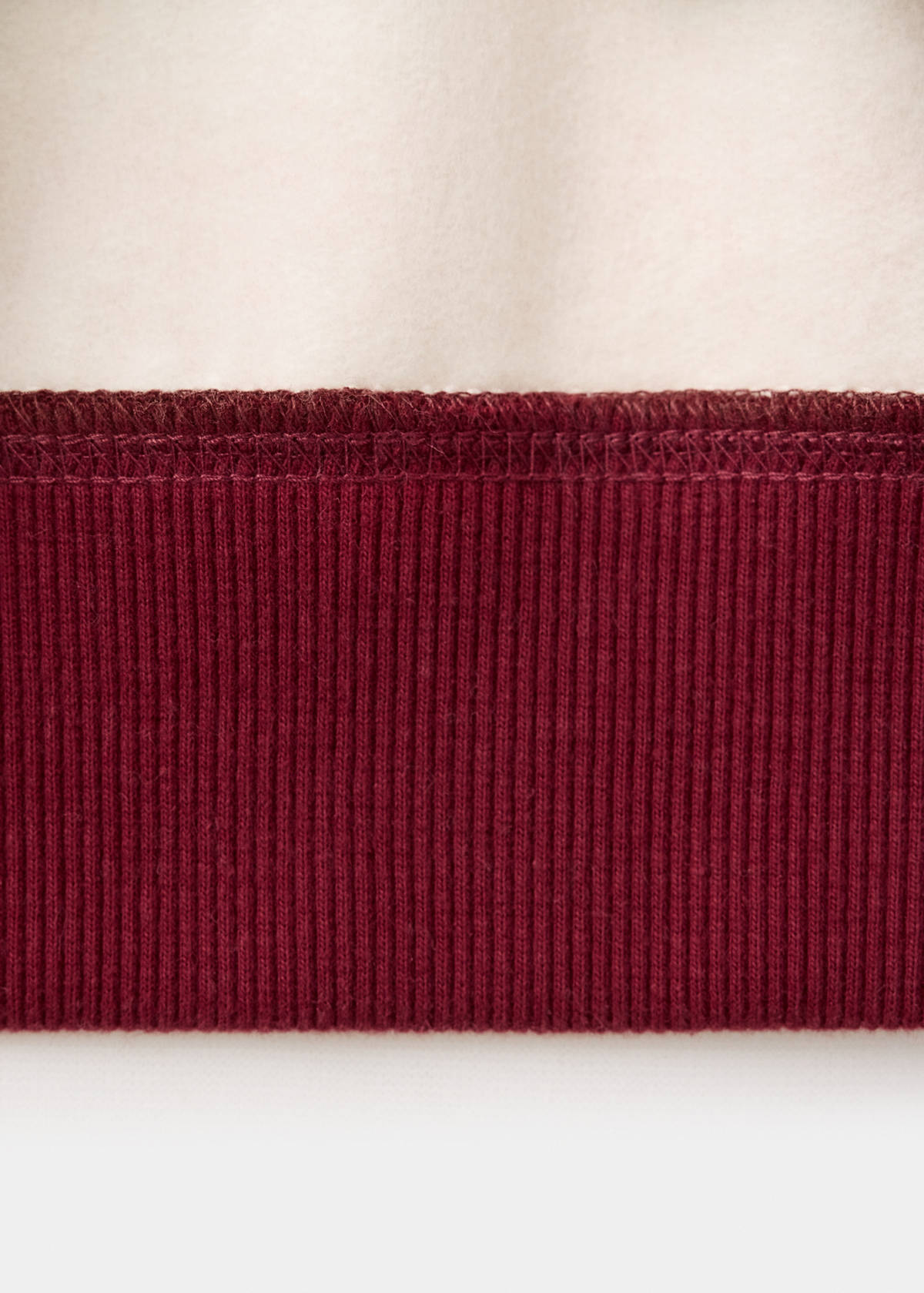 Striped cotton-blend sweatshirt — Maroon