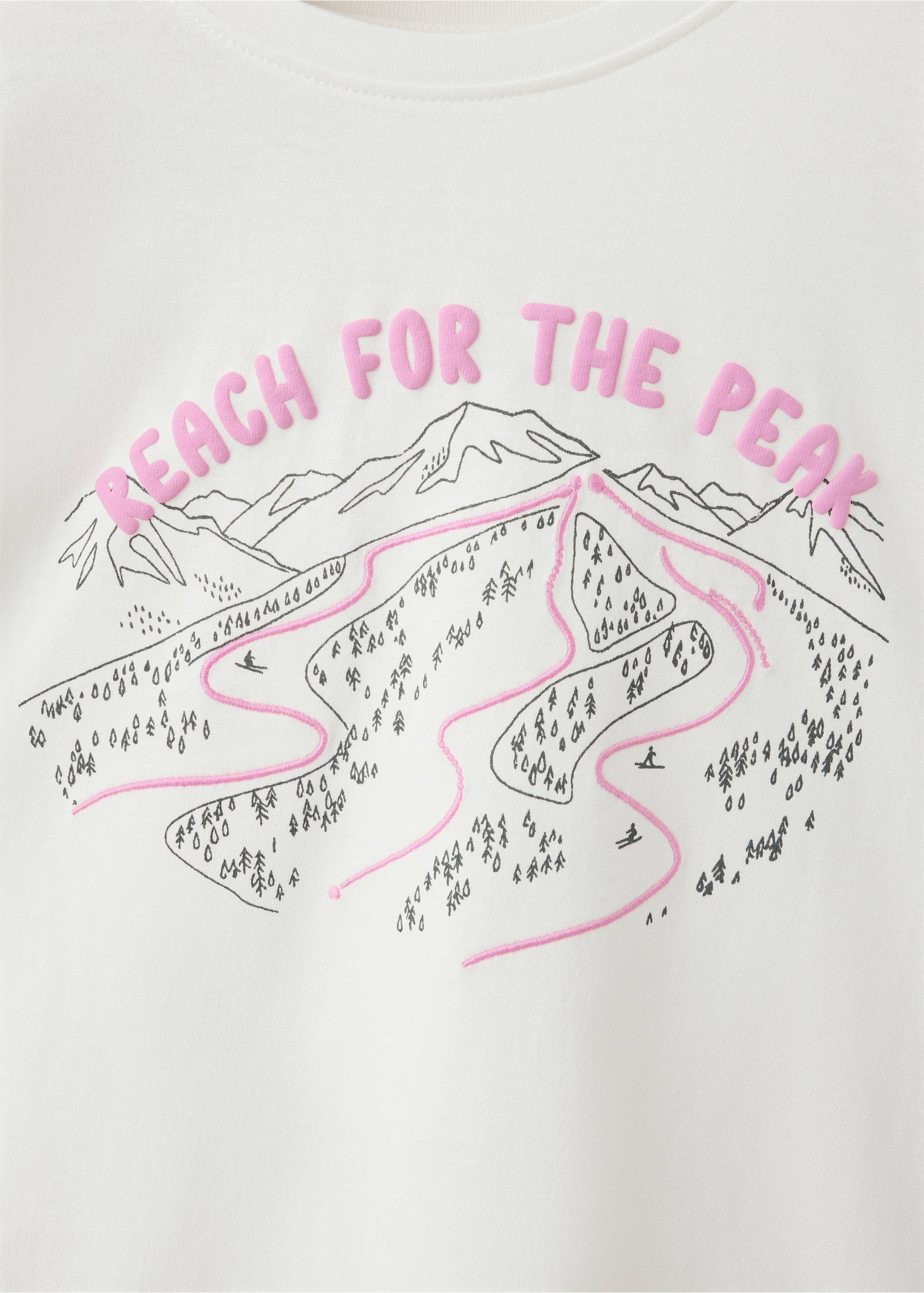 100% cotton printed t-shirt - Details of the article 0, Off White. Ref: 37047135-00.