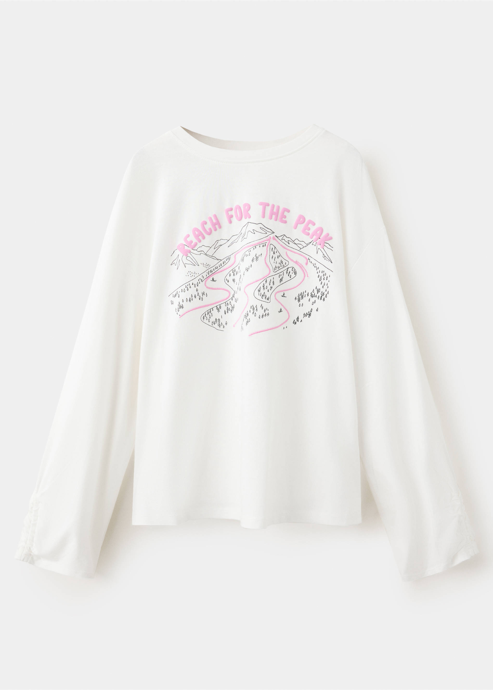100% cotton printed t-shirt - Article without model, Off White. Ref: 37047135-00.