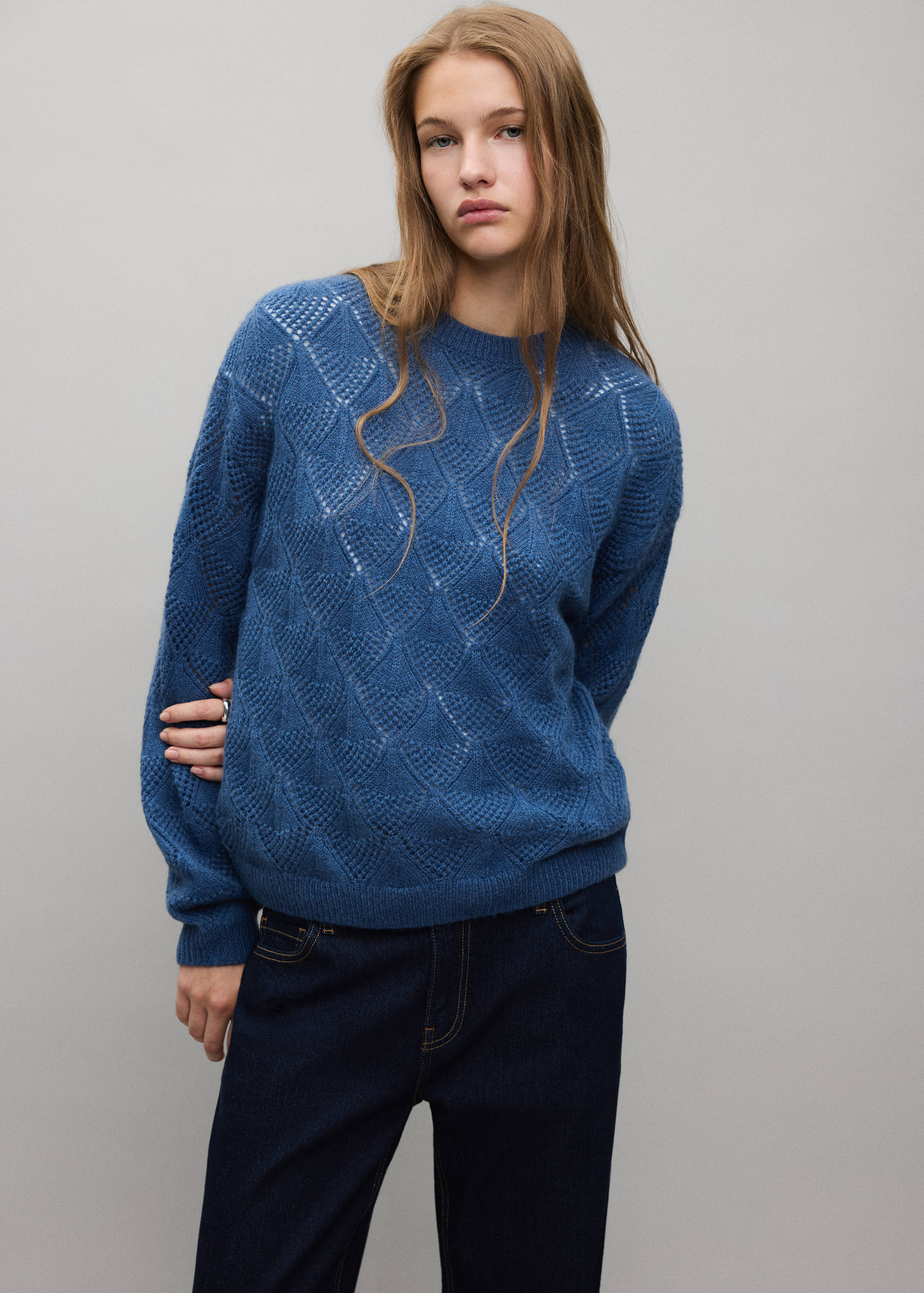 Openwork knit sweater - Medium plane