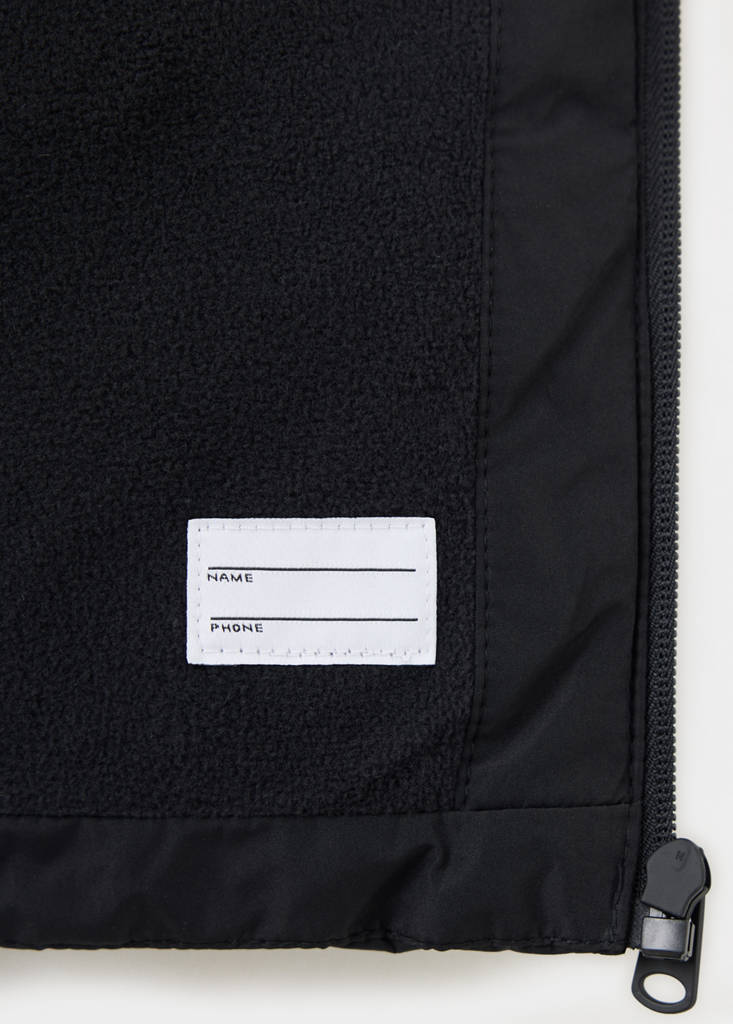 Quilted long coat — Black