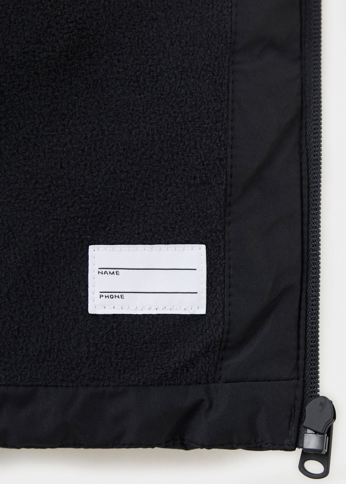 Quilted long coat — Black