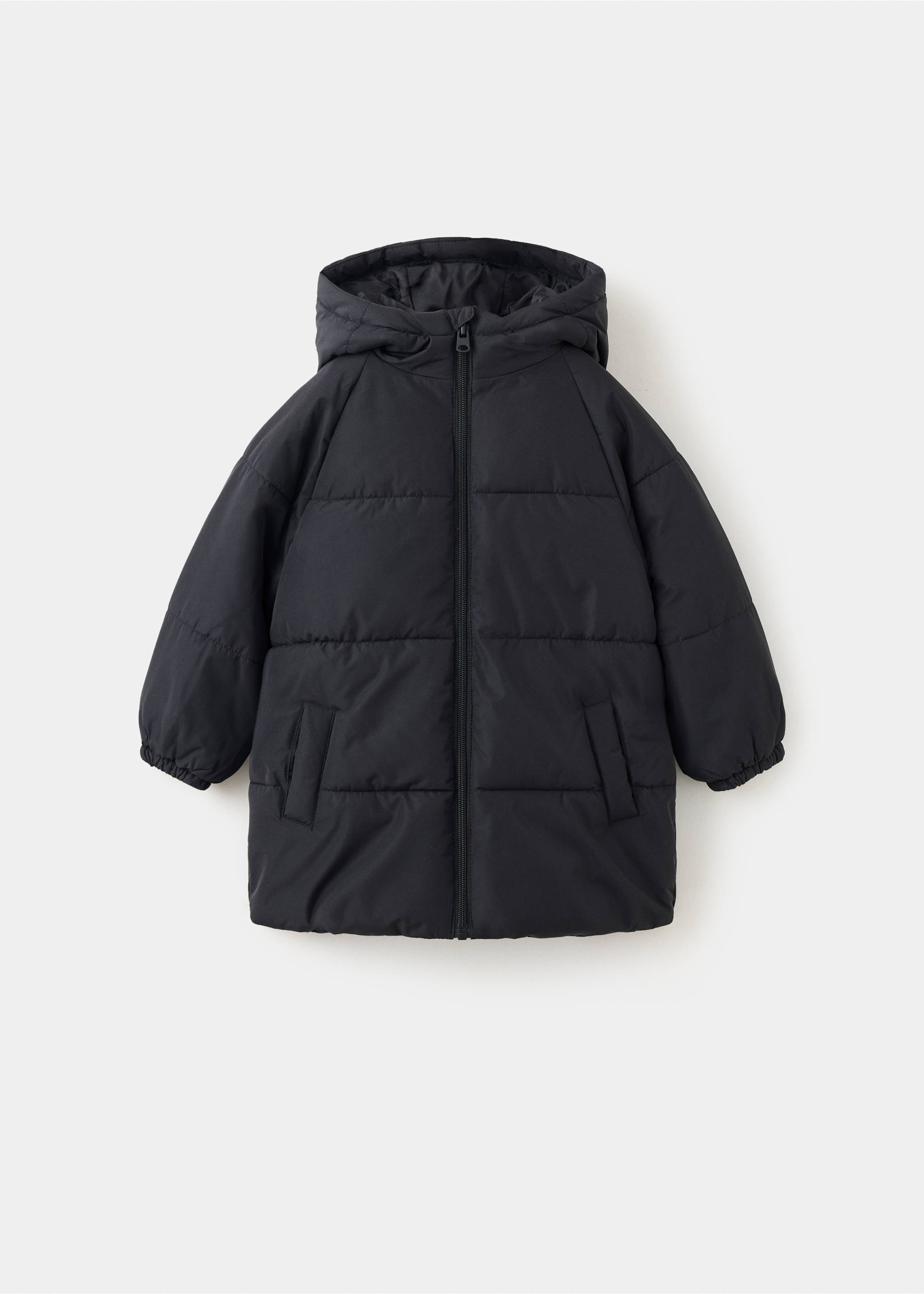 Anorak long matelassé - Article sans modèle, Noir. Ref: 37047771-00.