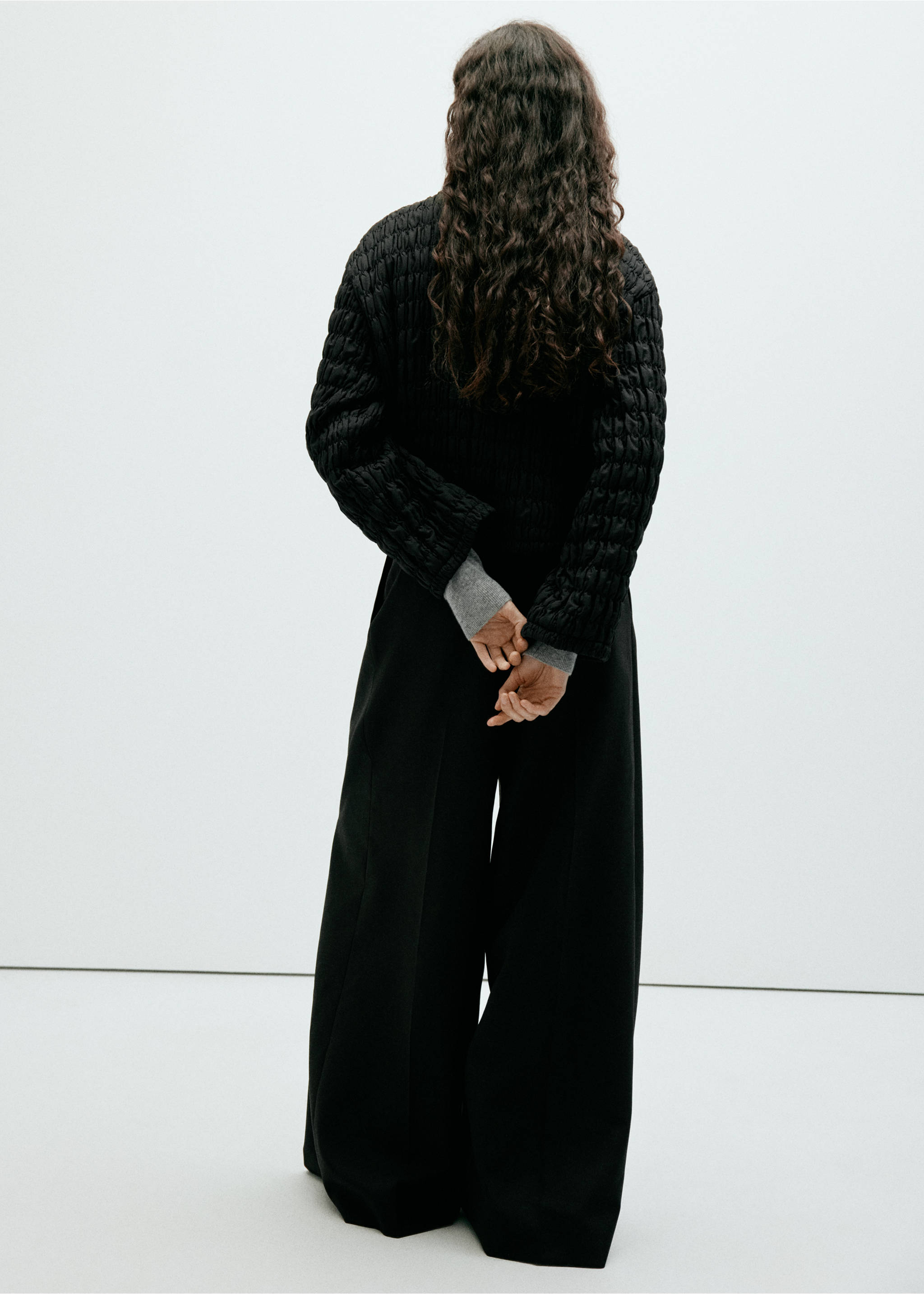 Padded honeycomb anorak - Reverse of the article, Black. Ref: 37047773-00.