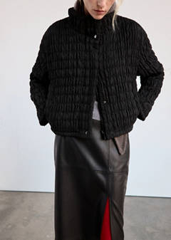 Padded honeycomb anorak — Black 13