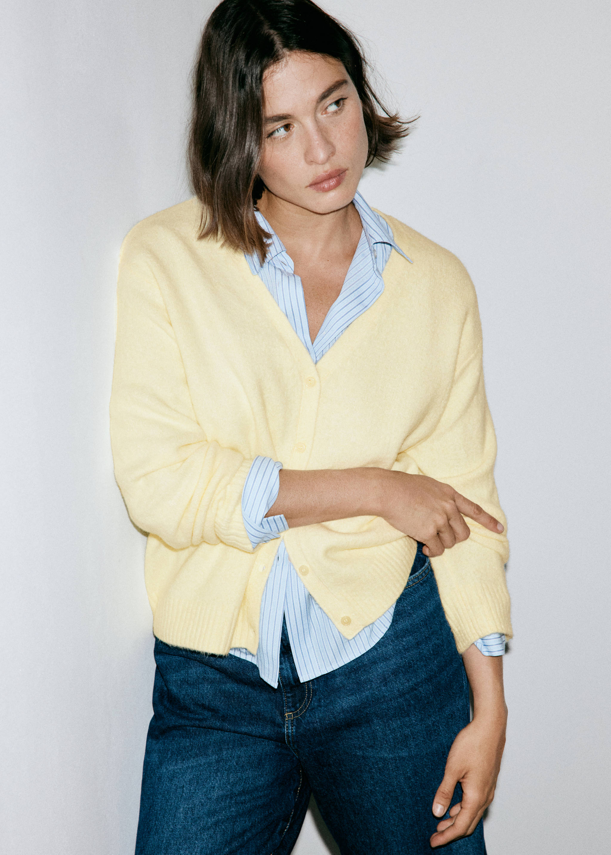 Stripped knit cardigan - Details of the article 6