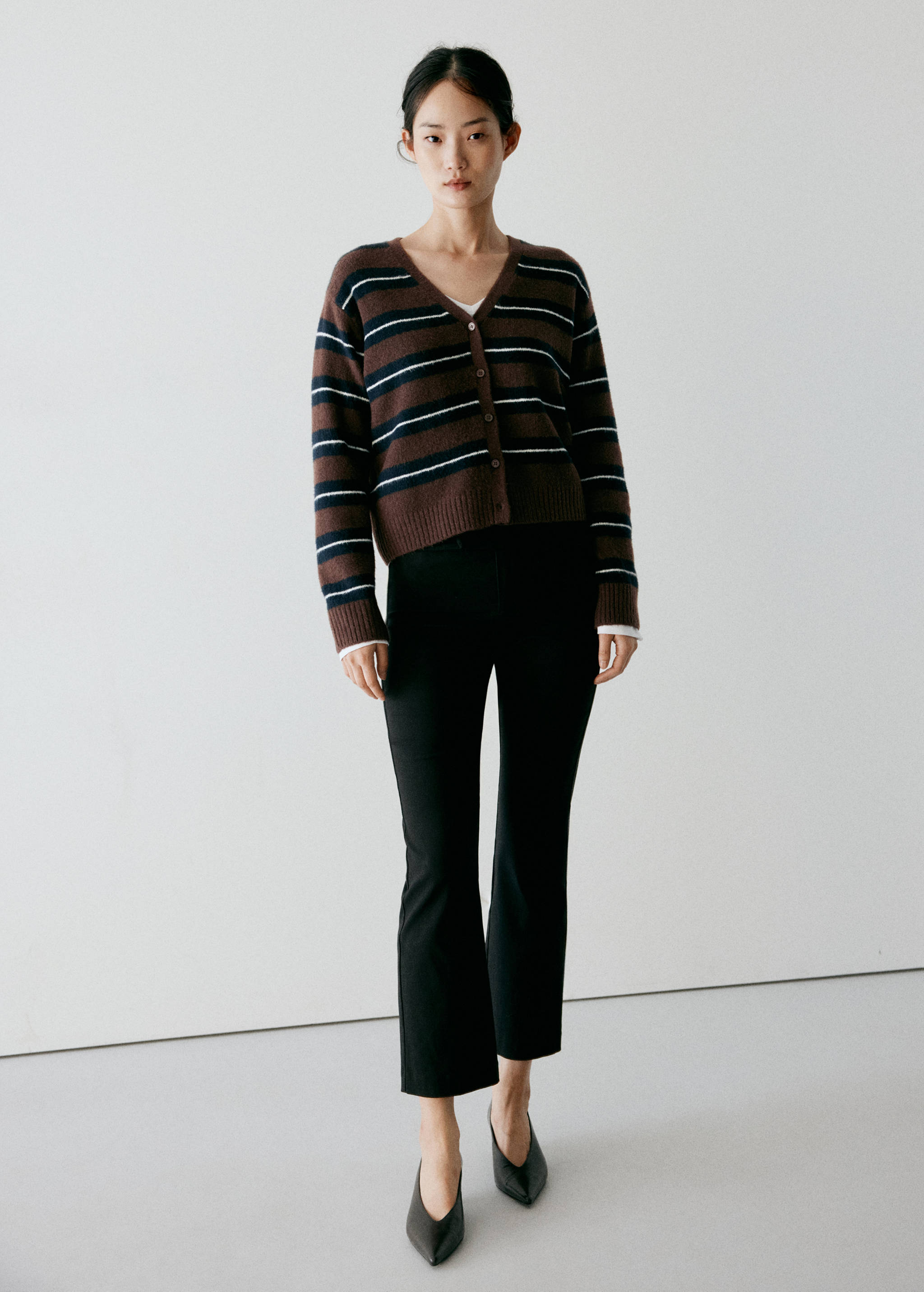 Stripped knit cardigan - General plane