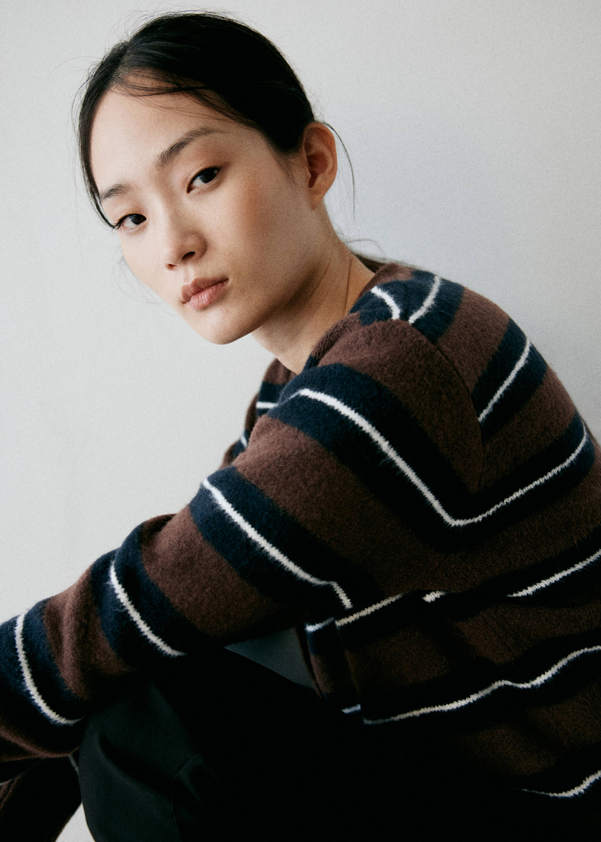 Stripped knit cardigan - Medium plane