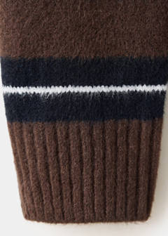 Fine-knit cardigan — Brown 10