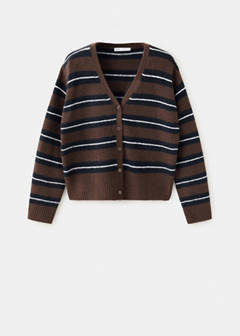 Fine-knit cardigan — Brown 8
