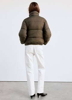 Quilted anorak with patch pockets — Khaki 3