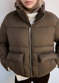 Quilted anorak with patch pockets — Khaki 11