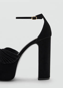 Velvet heel sandals — Black 4