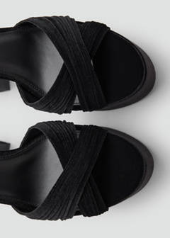 Velvet heel sandals — Black 5