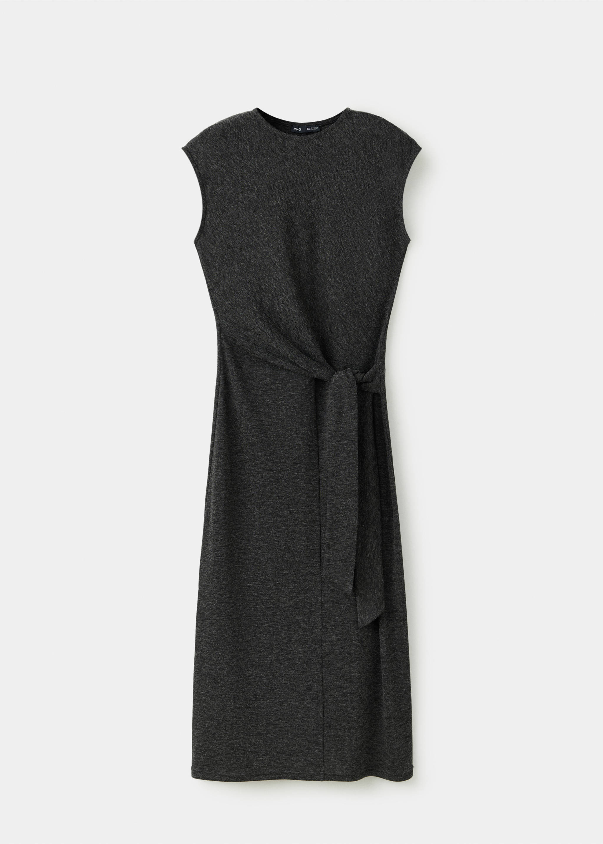 Robe maille nœud - Article sans modèle, Gris anthracite. Ref: 37047778-00.