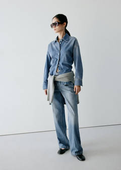 Wide leg jeans with pockets — Medium Blue 9