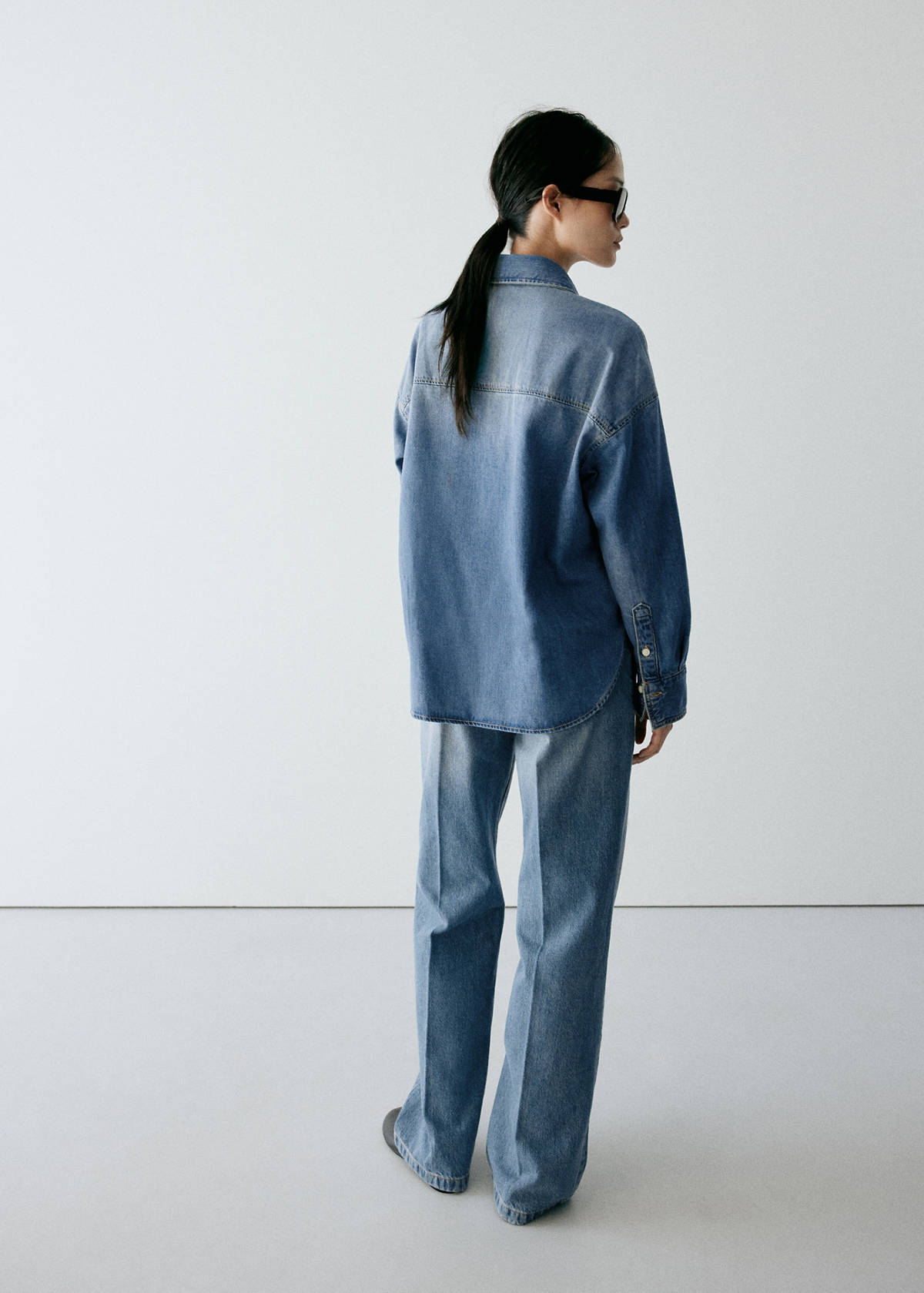 Wide leg jeans with pockets — Medium Blue